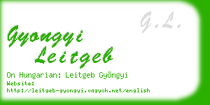 gyongyi leitgeb business card